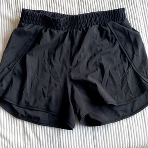 Black exercise shorts
